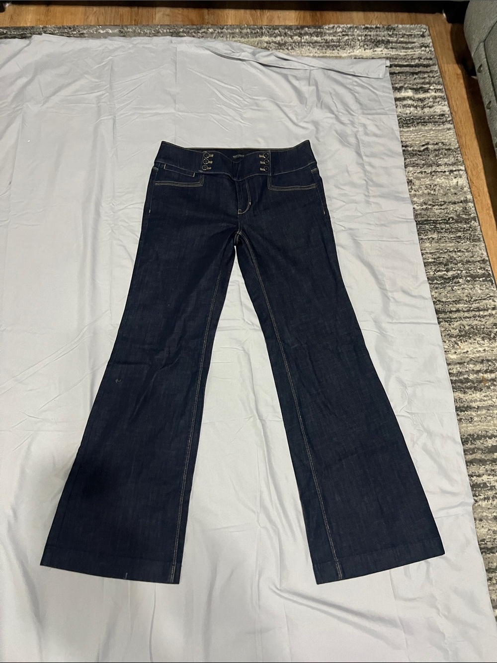 White House Black Market Dark Indigo Flare Jeans